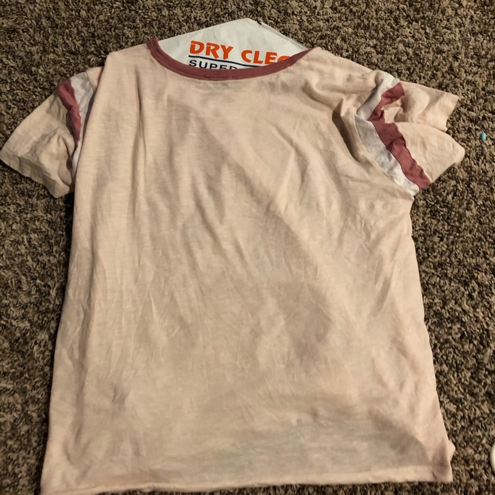 Light pink stripped sleeve shirt